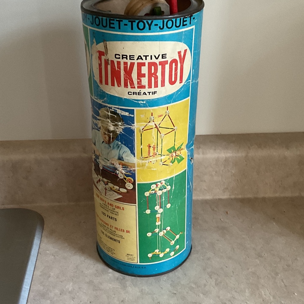 Vintage Tinker Toys original Creative Building Set